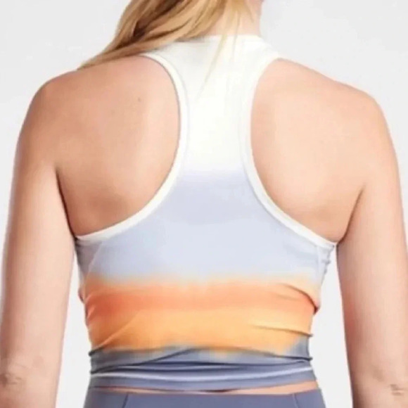 Athleta Colorful Shanti Racerback Printed Crop Top Womens XS - Picture 6 of 6